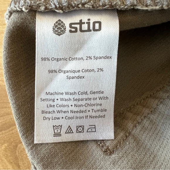 STIO MENS RIVET CORD PANTS 38R ORGANIC STRETCH COTTON STRAIGHT LEG CLASSIC FIT - Picture 11 of 11